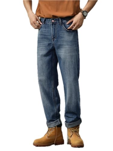 Pants Trousers Denim Spring Summer Cone Style Straight Tube Micro Long Blue Youth Versatile Comfortable