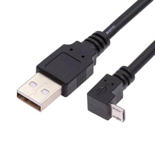 Chenyang Cavo Prolunga Micro USB 2.0 – Maschio A Femmina, Ad Angolo Retto 90°, 0,5 Metri, Per Ricarica E Sincronizzazione Dati
