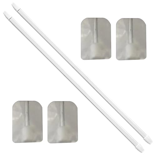 Barra de cortinas de tensión para baño, barra telescópica para ventana, sin perforaciones, suministros para el hogar con 4 ganchos para cocina, dormitorio, sala de estar, hotel, apartamento