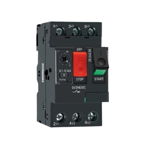 Disyuntor de motor GV2-ME01C evita sobrecalentamientos controlando corrientes de 0,1 a 0,16A