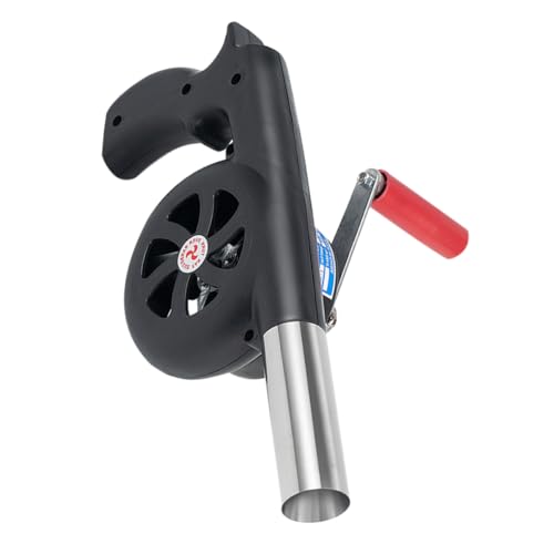 ANDRESLAD Ventilador De Barbacoa con Manivela Soplador De Portátil para Acampar Cocinar Al Aire Libre Soplador De Uso General Hecho De Plástico Y Acero Inoxidable