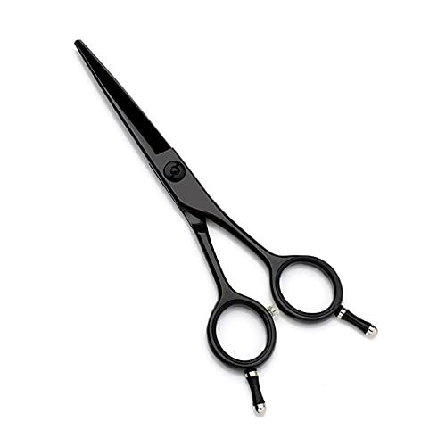 Ciseaux coupe de cheveux ligne A 5,5 pouces pour coupe plate en finition noire - 2