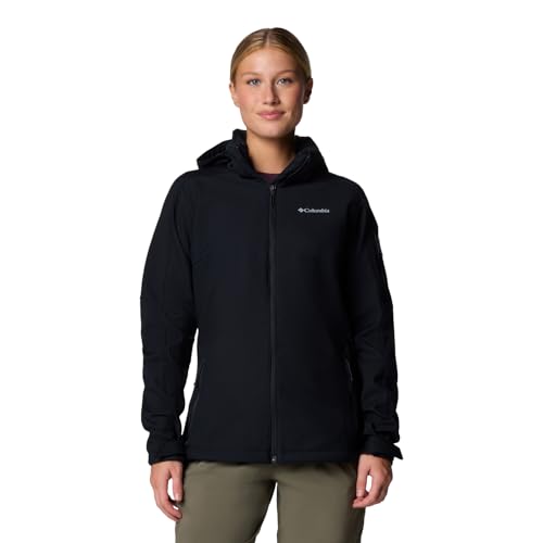 Columbia Cascade Ridge Softshell, Chaqueta De Softshell Cortavientos Mujer, Black, L