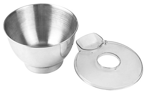 TurboTronic / Küchenmaschine ProMix / 2000W / rot, silber, schwarz / 5L XXL Edelstahl-Rührschüssel mit Spritzschutz… – Bild 5