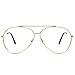 Cyxus Aviator Glasses Stylish Blue Light Blocking Eyeglasses Computer Eyewear Anti Eyestrain Metal Frame T06