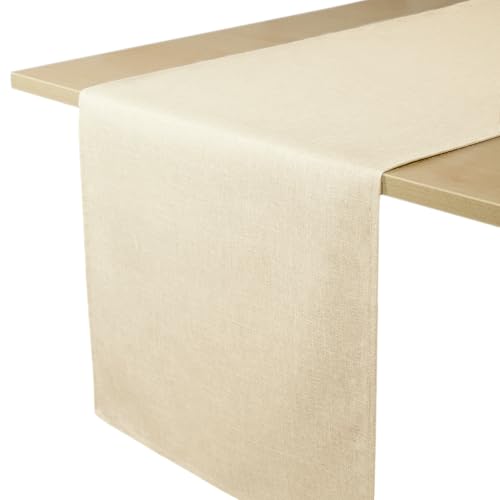 Decomira Tischläufer wasserabweisend Leinen-Optik - Fleckschutz, abwaschbar...