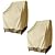 Rutile Patio Chair Cover Outdoor Furniture Covers Waterproof Fits up to 26W x 28D x37.5H inches, Outdoor Patio Rocking Swivel Chair Covers, 2Pack