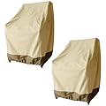 Rutile Patio Chair Cover Outdoor Furniture Covers Waterproof Fits up to 26W x 28D x37.5H inches, Outdoor Patio Rocking Swivel Chair Covers, 2Pack