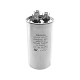 55+5 uF 55/5 MFD 440 VAC Dual Run Round Start Capacitor for AC Unit Fan Motor Start, Heat Pump, Condenser Straight Cool. Compatible with GE 97F9839