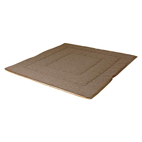 眠り姫 こたつ敷 ツィード風 茶 小判 正方形 100×100cm 日本製 ネップ ポリエステル固芯入 ミニ敷き布団