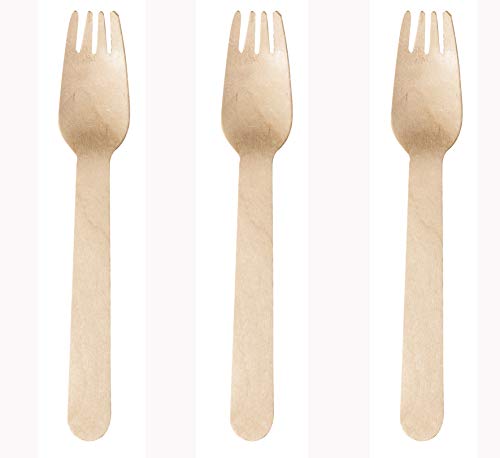DON PALILLO - 200 disposable wooden forks, 16 cm. 100% natural, eco-friendly, biodegradable - Image 2