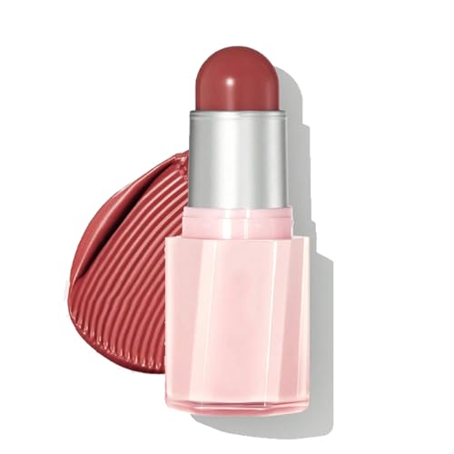 Cream Blush Stick - Blusher for Cheeks Makeup - Rose Pink Cream Blush for Mature Skin - Lightweight & Long-Lasting - Blendable Colour for Eyes, Lips & Cheeks