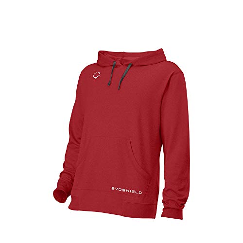 EvoShield Adult and Youth Pro Team Fleece Baseball Sweatshirt - Scarlet, Medium