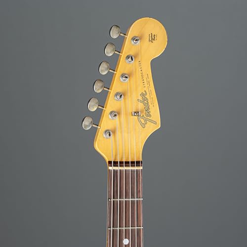 Fender ’65 Stratocaster Relic RW Sherwood Green Metallic #132994 – Guitare Électrique - Les Beatles, Paul McCartney, John Lennon, RIngo Starr, George Harrison Fender '65 Stratocaster Relic RW Sherwood Green Metallic #132994 - Guitare Électrique – Image 5