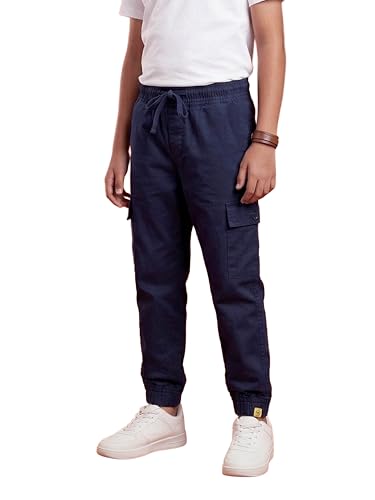 Image of KiddoPanti Boys 100% Twill Cotton Cargo Jogger Pants