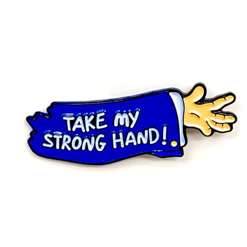 Take My Strong Hand Pin - Cooperation Series - Enamel Lapel Pin - Plated Badge for Clothing, Bags, and Lanyards
