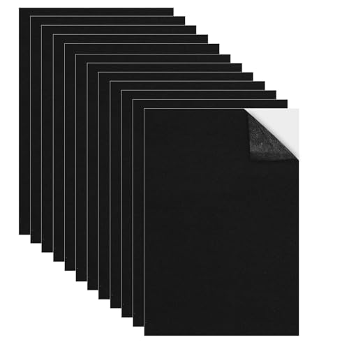 12 Stück Schwarz Moosgummi Selbstklebend Platten 210*300*1mm,Selbstklebende Schaumstoffplatte mit Kleberücken,EVA Schaumstoff Antirutschmatte für Möbel,Schmuckkästchen,Bastelarbeiten