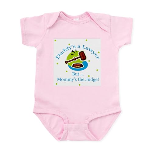 CafePress Daddy Lawyer But Mommy Judge Baby Infant Bodysuit Cute Infant Bodysuit Baby Romper