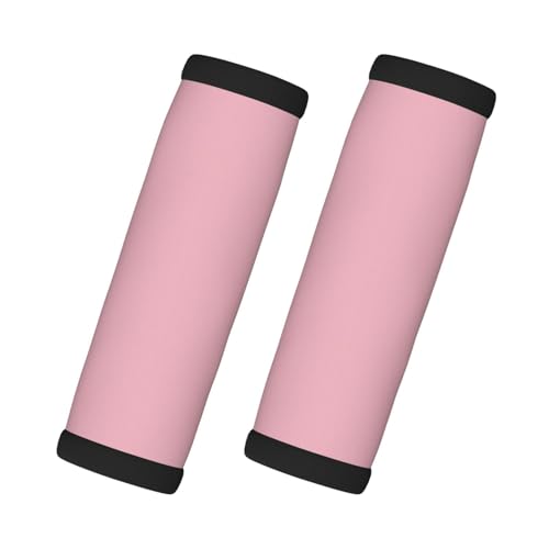 2 Pcs Luggage Handle Wraps, Solid color pink Print Grip Handle Cover/Travel Bag Identifier for Suitcase Accessories