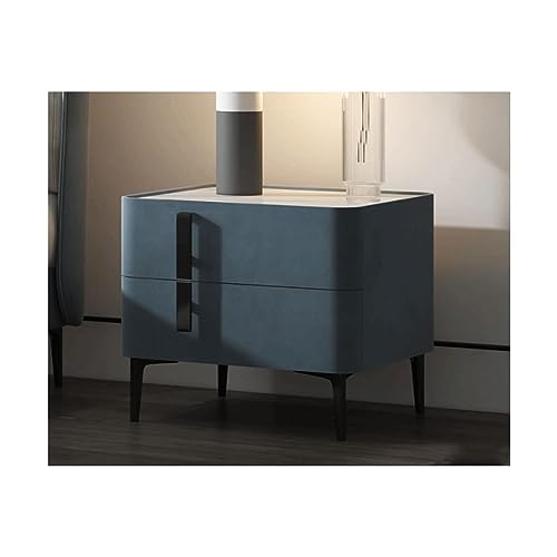 Table de chevet moderne effet marbre blanc pour chambre élégante