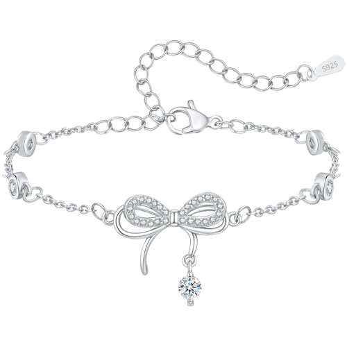 Pulseras para niñas con lazo de circonita, un tierno recuerdo para tu hija