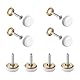 INCREWAY Spiegelschrauben, 16 Sets, 16 mm, Kupfer, hochglanzpoliert, mit dekorativen Kappen, Weiß