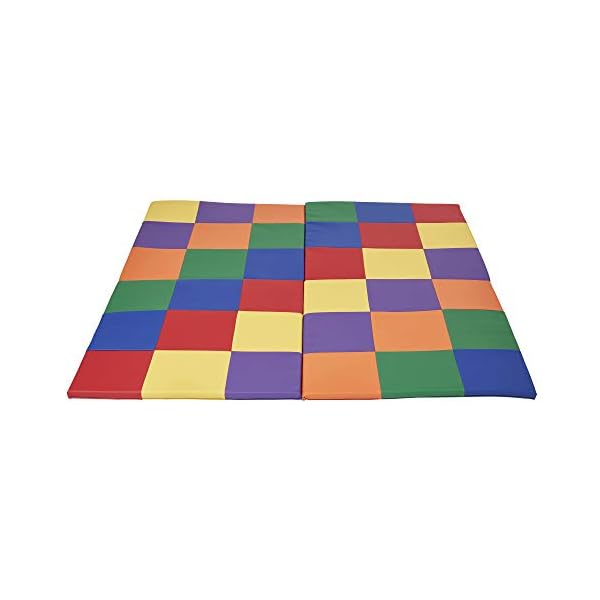 ECR4Kids Softzone Patchwork Spielmatte für Kleinkinder, Schaumstoff, 147,3 cm, quadratisch