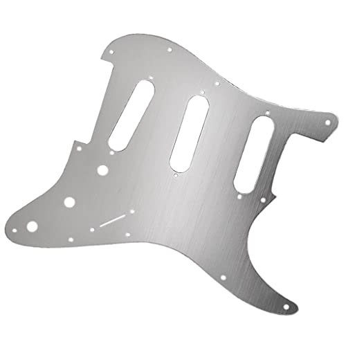 Plaque SSS guitare pickguard aluminium argent accessoire protection anti-rayures