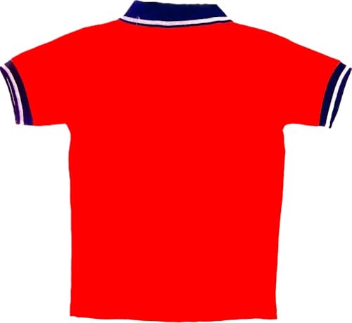Image of Boys School Uniform Set | Red Polo T-Shirt & Navy Track Pant | Soft Cotton Fabric | Comfortable Daily School Wear for Kids