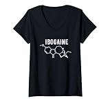 Womens Ibogaine Molecule Funny V-Neck T-Shirt