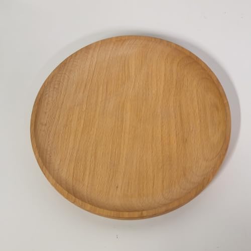 Vaciabolsillos, Bandeja Decorativa de Madera para Llaves, Cartera, Reloj, Joyas, Bandeja Redonda de 15 x 15 cm, Bandeja clásica para recibidor, Dormitorio, baño, mesita de Noche