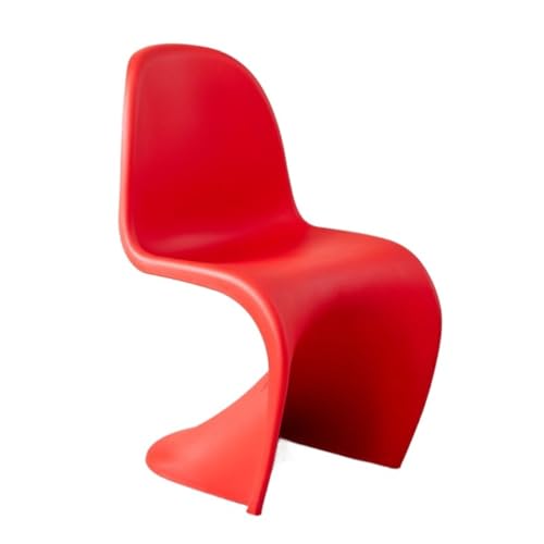 OGXN ダイニングチェア おしゃれペントンチェア 背もたれ椅子 省スペース 北欧風モダン 家庭 居間 バーホテル ホテル レストラン用 (赤,45*45*84cm)