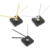 Zerodeko Kit 3 Pezzi Meccanismo Orologio Muto da Parete, Accessori per Orologi Lancette Dorate Nere e Argento, Kit Fai da Te per Sostituzione e Riparazione Orologio Salotto Moderno