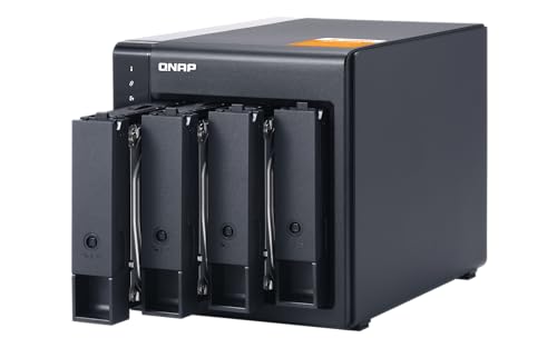 Image of QNAP TL-D400S 4 Bay SATA 6Gbps JBOD Storage Enclosure | PCIe SATA Expansion Card (QXP-400eS-A1164) Included