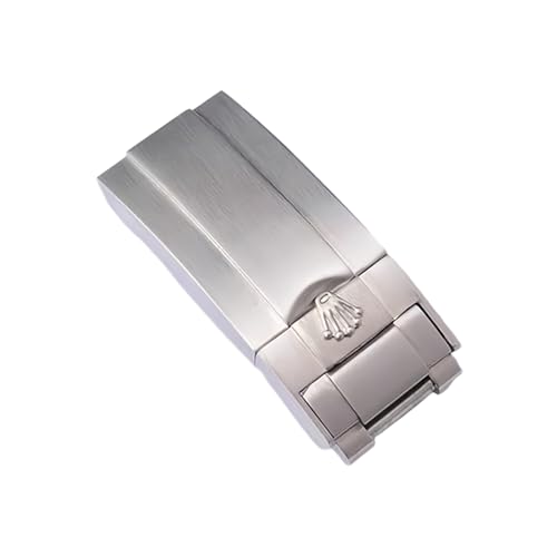 ROUHO Acero Inoxidable Cierre Despliegue Hebilla Reloj Liberación Rápida Correa Cierre para Rolex Submariner Date Daytona-Plata Cepillada 18mm ROUHO Acero Inoxidable Cierre Despliegue Hebilla Reloj Liberación Rápida Correa Cierre para Rolex Submariner Date Daytona-Plata Cepillada 18mm