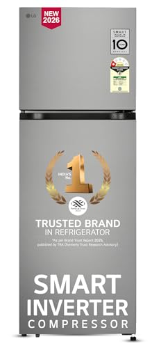 Image of LG 251 L, 1 Star, Frost-Free Smart Inverter Double Door Refrigerator with Smart Mode (GLT2516WWPZ, Shiny Steel, Multi Air Flow Cooling with Max Fresh Zone, 2026 Model)