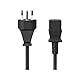 Wentronic Netzkabel (Schweiz-Stecker auf IEC-Buchse) 2 m schwarz