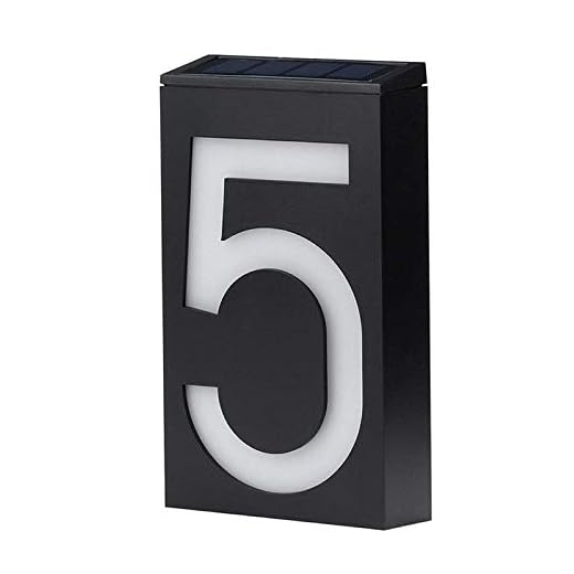 Solar House Numbers, LED Lighted/Illuminated House Number, Metal Address Plaque, Address Numbers for Houses, Address Plaque for Houses, LED Address Sign from JBD Signature (5)