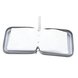 Hiakdoft 1 Stück DVD-Aufbewahrungstasche Silver