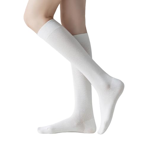 Women's 2-Pack Knee-High Long Mesh Cotton Socks – Comfort Cuff Micro Compression Over the Calf Socks
