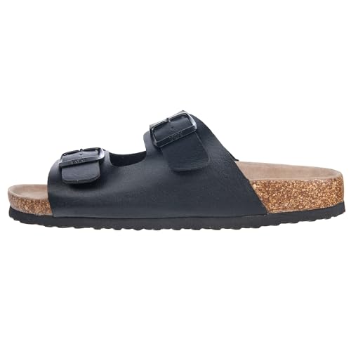 Image of WTW Men's Slides Sandals Cork Footbed Shoes Adjustable Strap Summer Beach Comfort Sandals for Men
