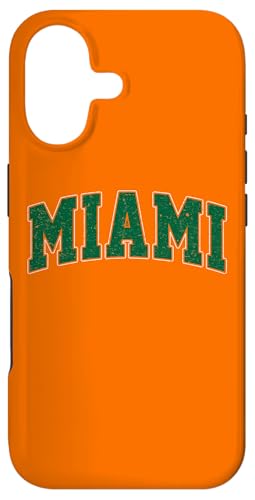 Miami Florida FL Vintage Retro Orange Athletic Sports Gift Case for iPhone 17