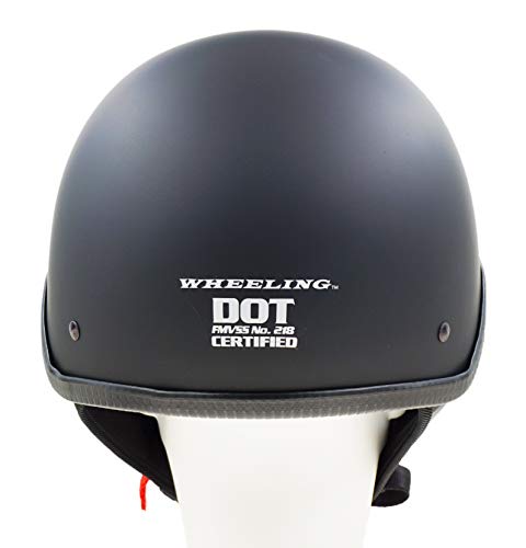 Wheeling Motorcycle Bike Biker Atv Visor Half Open Face Helmet Dot Approved Model 204 (Flat Balck X-Large) #TOP4