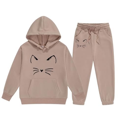 Sudadera con capucha y pantalón infantil estampado de animados ropa de invierno