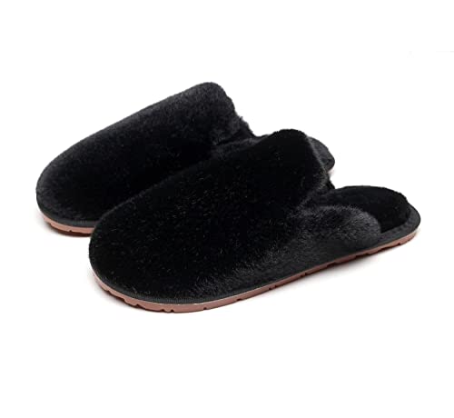 Women's Fuzzy House Memory Foam Slippers Fluffy Furry Fur Slippers Scuff Outdoor Indoor Warm Cozy Plush Bedroom Shoes Soft Flat Comfy Anti-Slip3