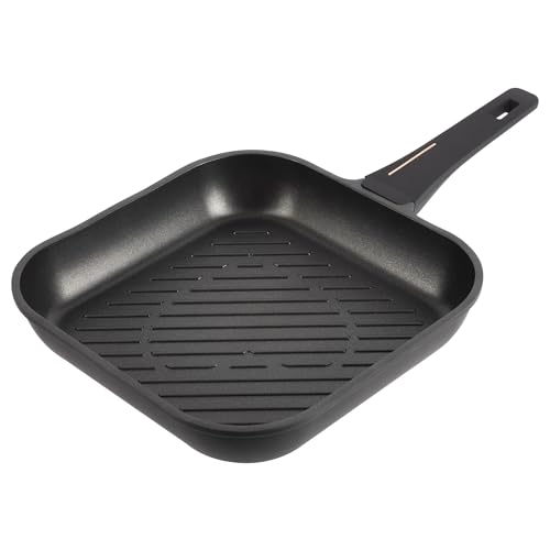 Image of Bergner Copper Grill Pan 28 cm in Cast Aluminium Non-Stick Black and Copper