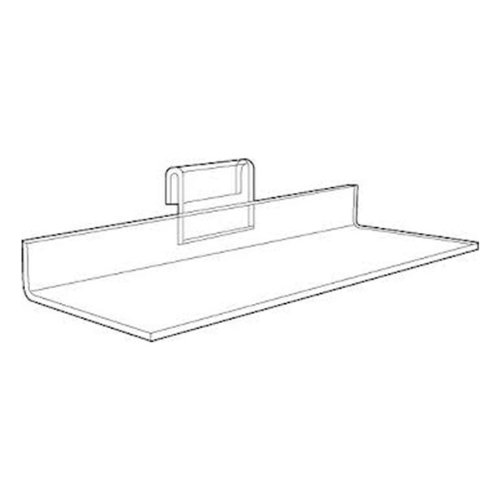 4 x 10 Clear Acrylic Shoe Shelf for Gridwall 100 Ct