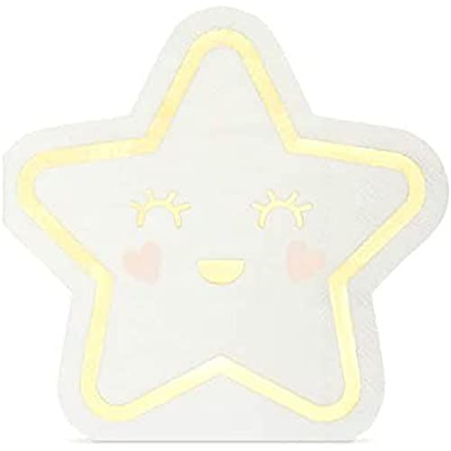 Twinkle Little Star Paper Napkins For Baby Shower, Gender Reveal Party (50 Pack) #TOP3