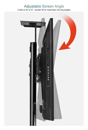 Soporte móvil para TV ajustable para pantallas de 32-70 pulgadas miniatura 3