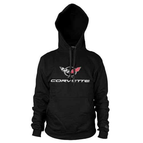 Sweatshirt Corvette C5 pull à capuche noir avec logo automobile américain Chevrolet pour homme